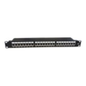 Panneau de brassage 1U 19" 24 ports CAT6 FTP